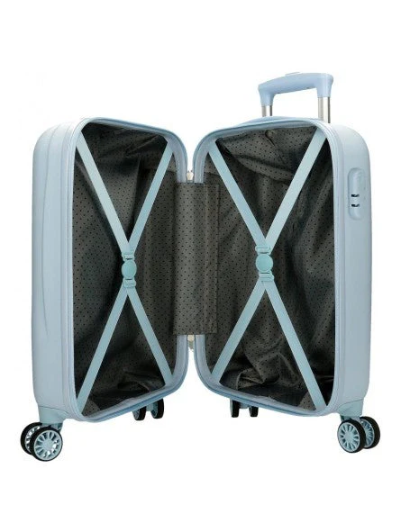 Maleta de cabina rígida Disney Happy Stitch Celeste 50cm - Image 3