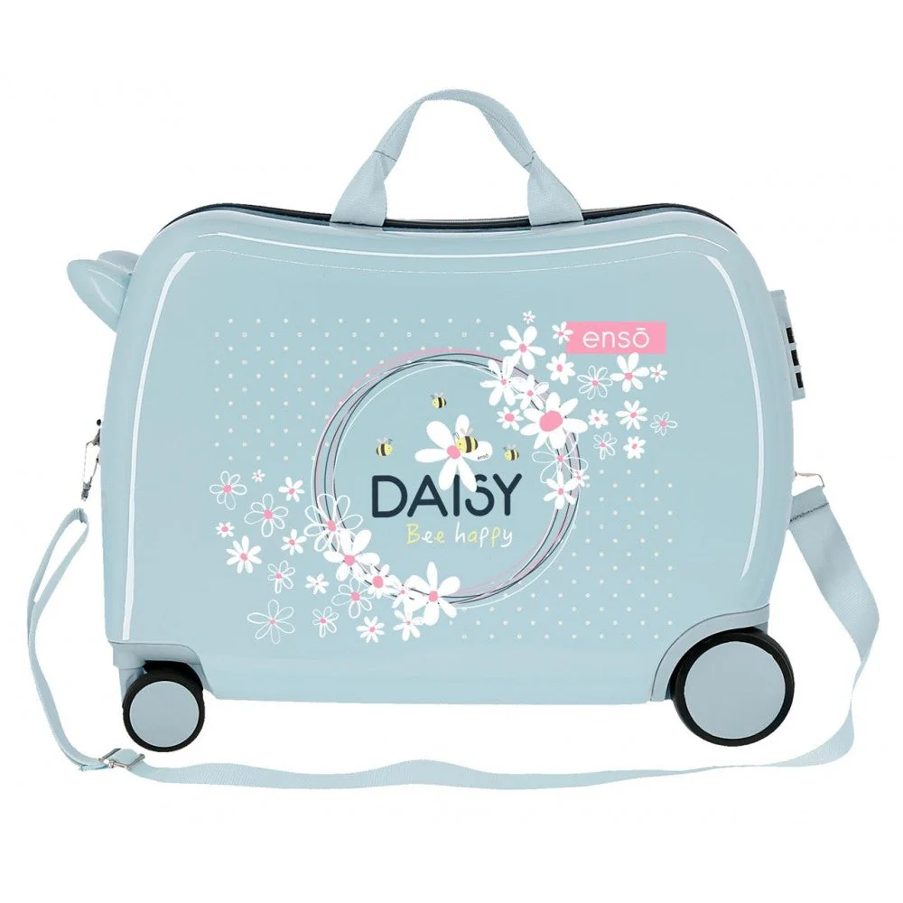 Maleta infantil Enso Daisy Azul claro 2 ruedas multidireccionales - Image 14