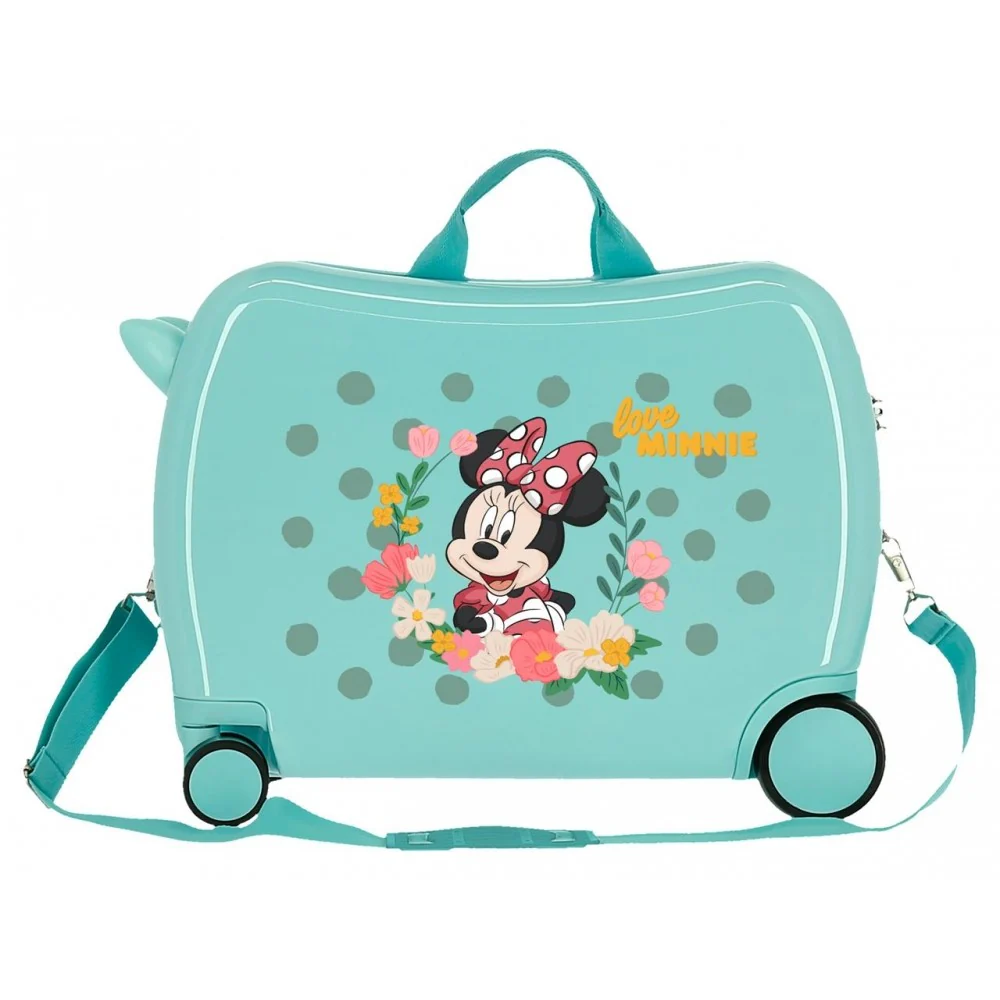 Maleta Infantil Minnie Golden Days con 2 ruedas multidireccionales Turquesa - Image 5