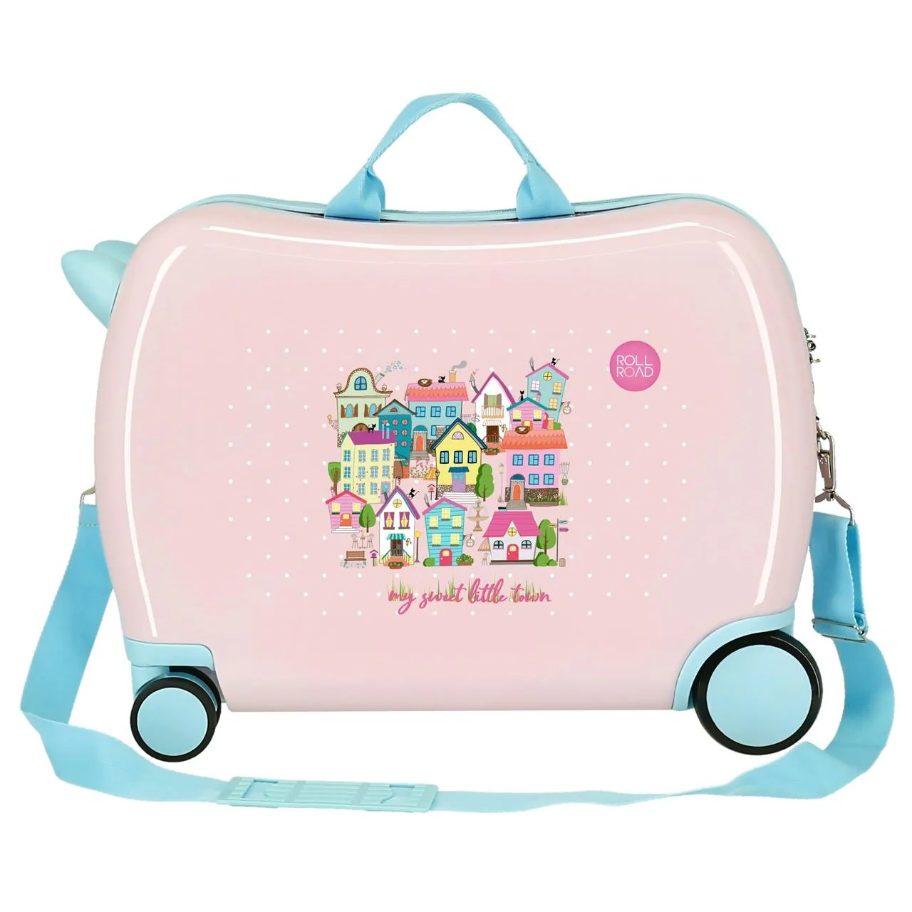MALETA INFANTIL ROLL ROAD MY LITTLE TOWN 2 RUEDAS MULTIDIRECCIONALES ROSA CLARO - Image 2
