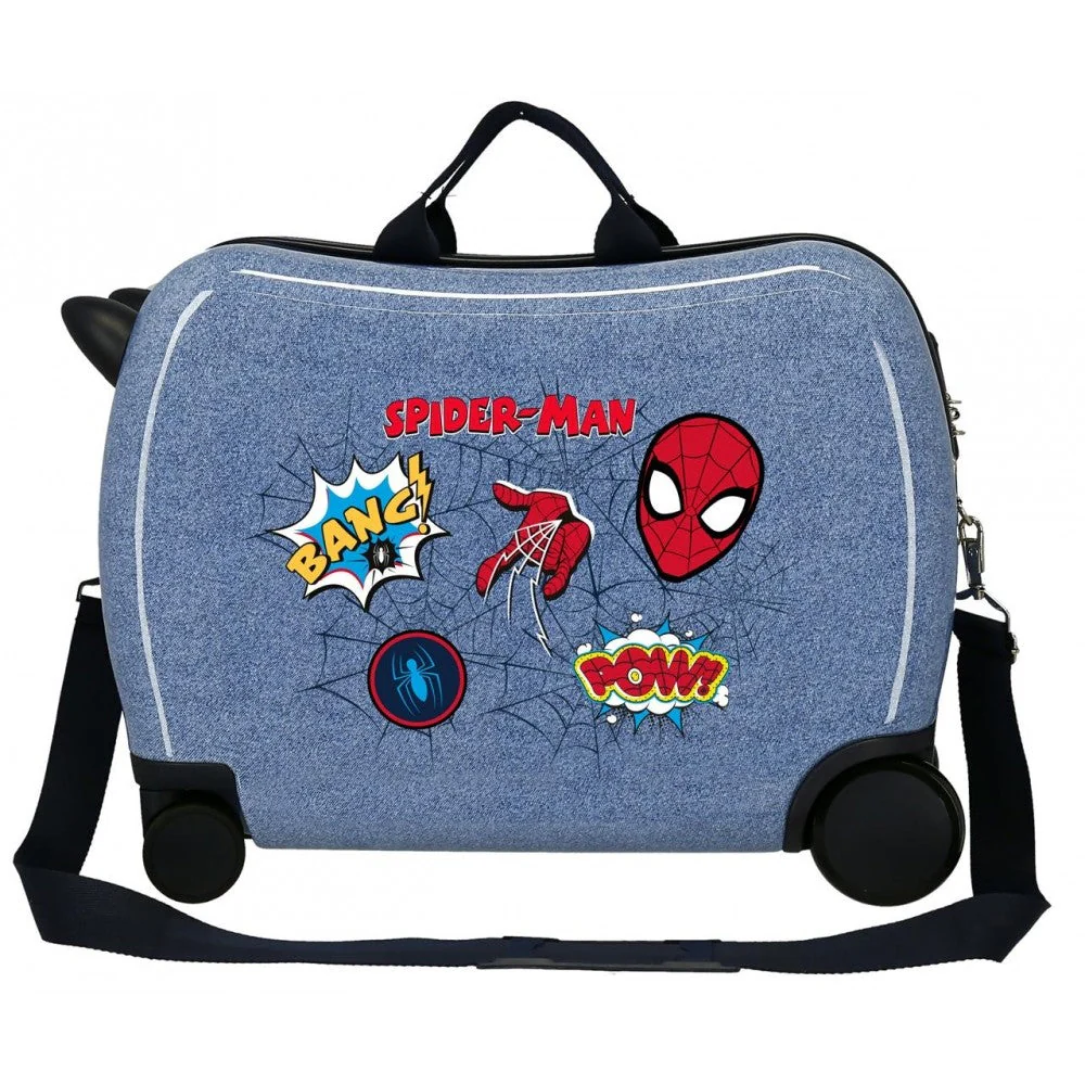Maleta infantil Spiderman Denim 2 ruedas multidireccionales - Image 7