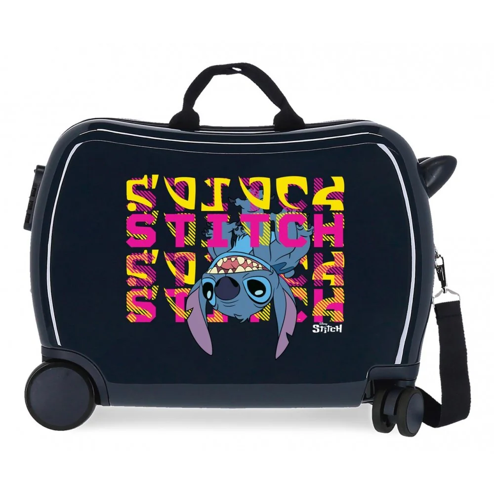 Maleta infantil Stitch Face down 2 ruedas multidireccionales marino - Image 8