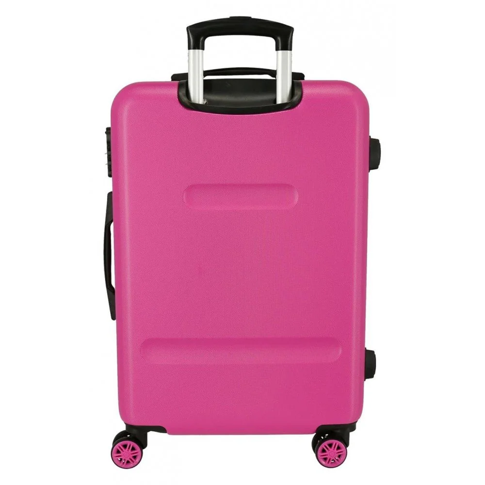 Maleta Mediana Girl Gang Hello Kitty rígida 68cm Blanco y Rosa - Image 7