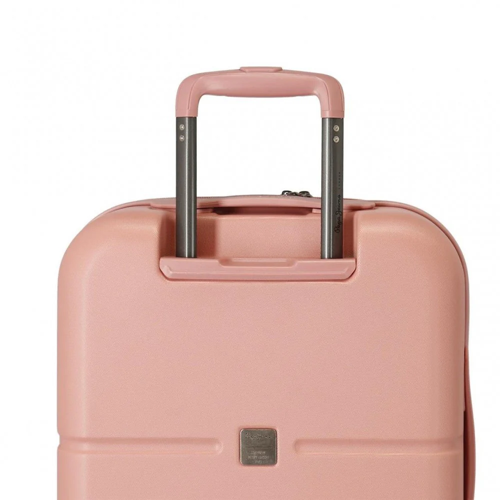 Maleta mediana Pepe Jeans Carina rosa claro rígida 70cm - Image 3