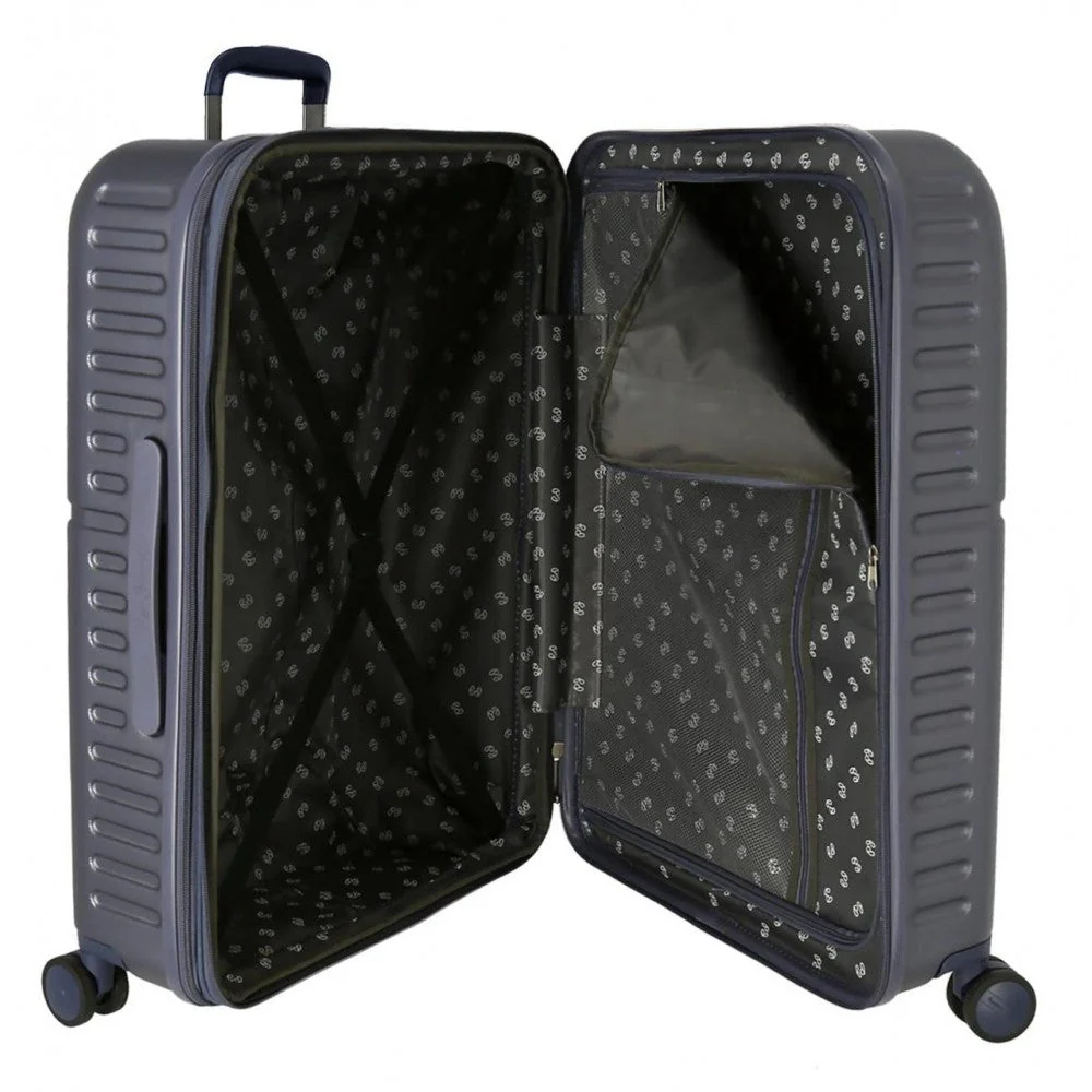 Maleta mediana Pepe Jeans Kay azul marino rígida 70cm - Image 4