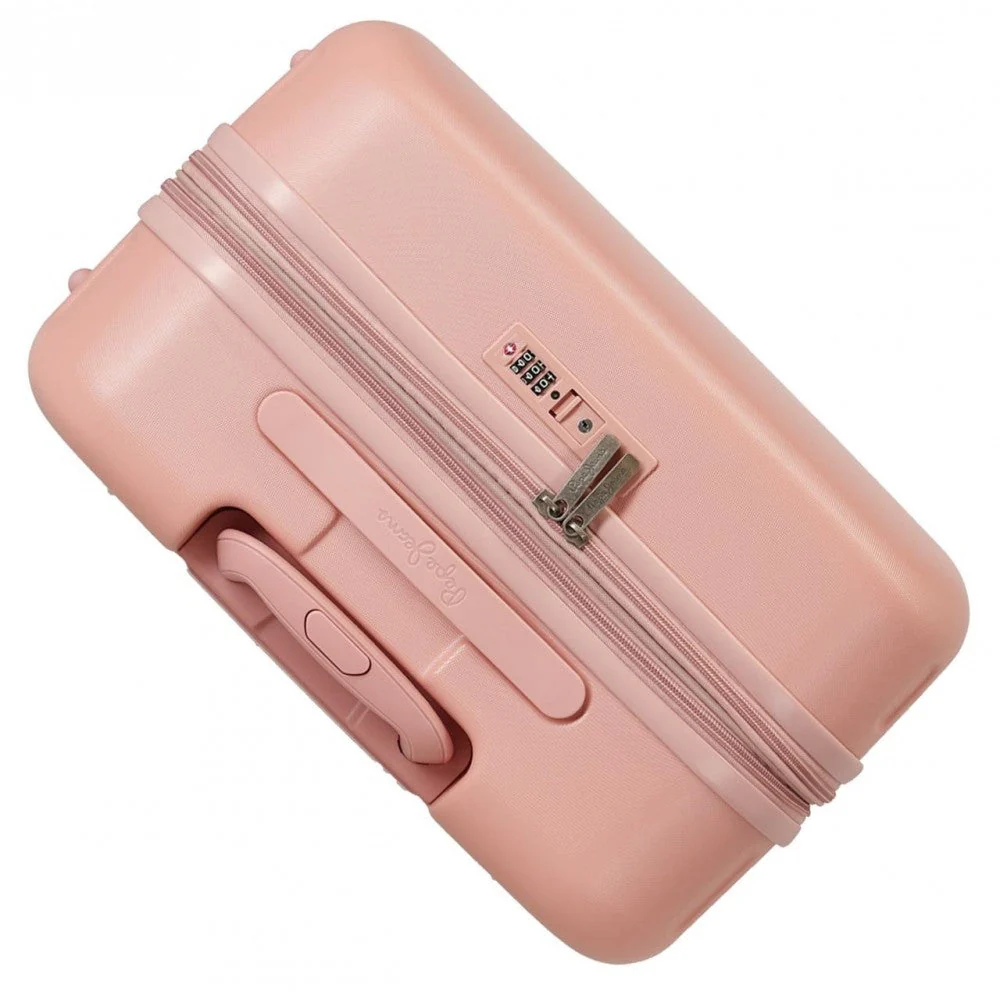 Maleta mediana Pepe Jeans Laila rosa claro rígida 70cm - Image 10