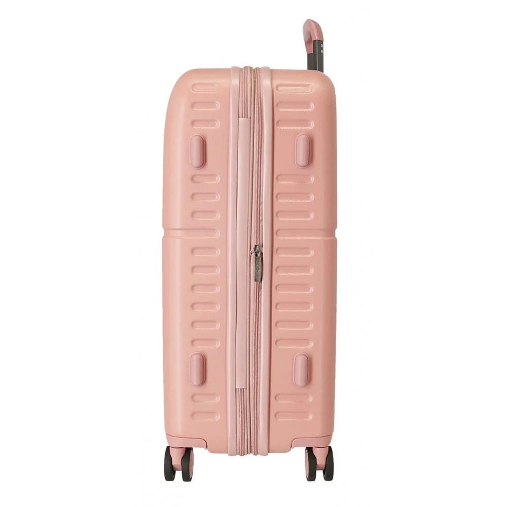 Maleta mediana Pepe Jeans Laila rosa claro rígida 70cm - Image 5