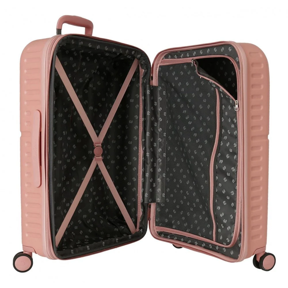Maleta mediana Pepe Jeans Laila rosa claro rígida 70cm - Image 7