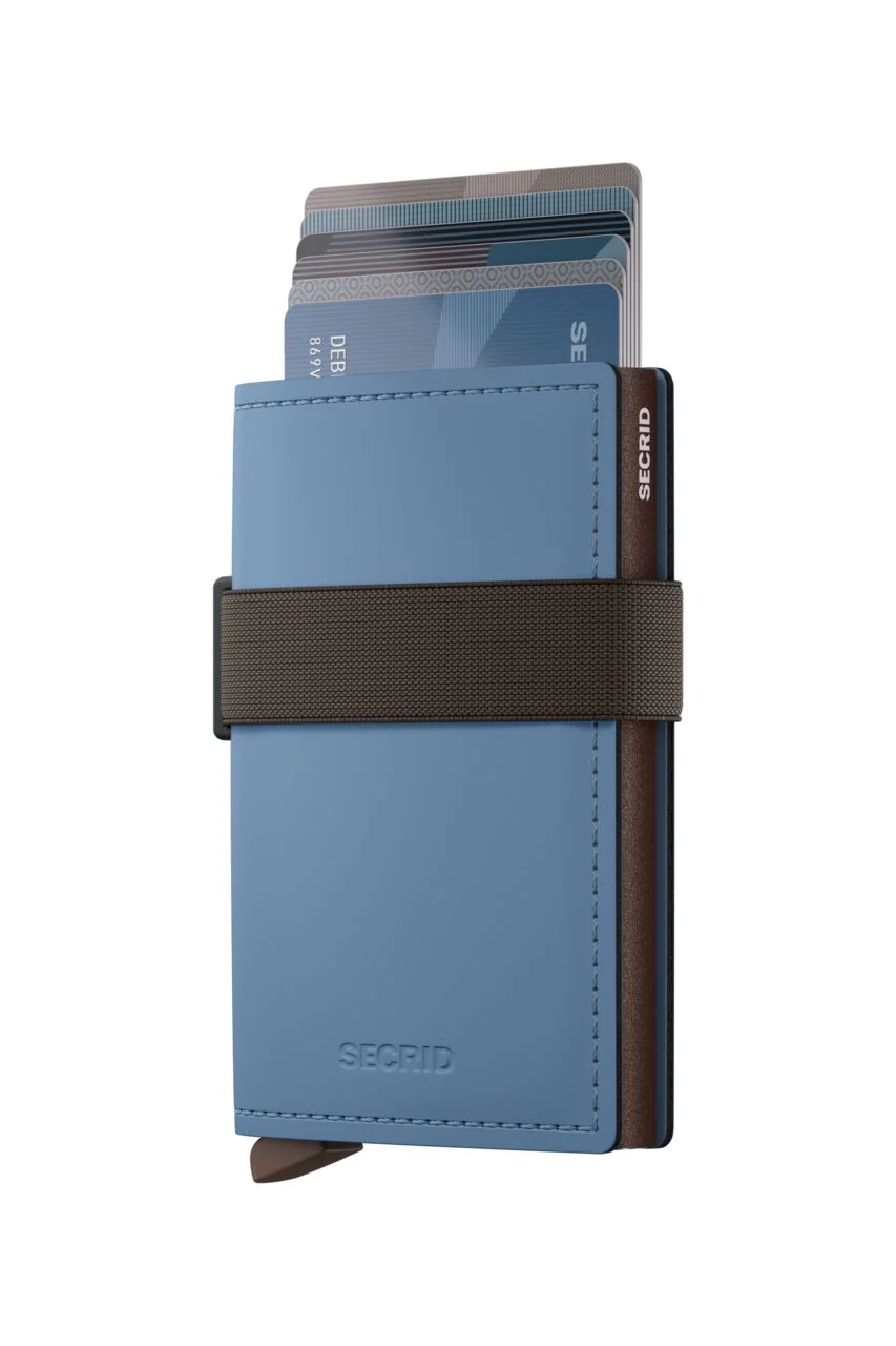 SECRID BANDWALLET MATTE STEEL BLUE - BROWN