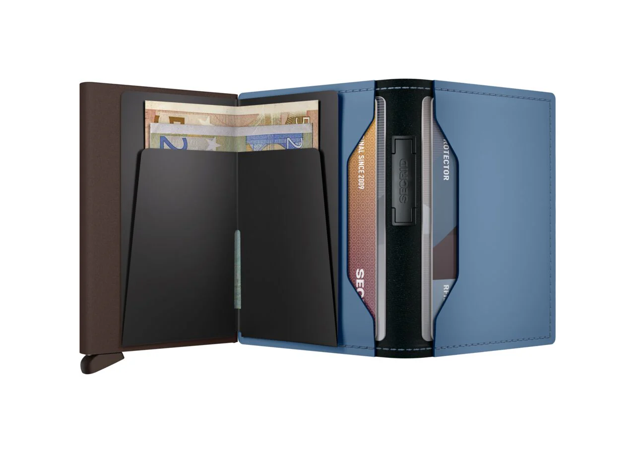 SECRID BANDWALLET MATTE STEEL BLUE - BROWN - Image 5