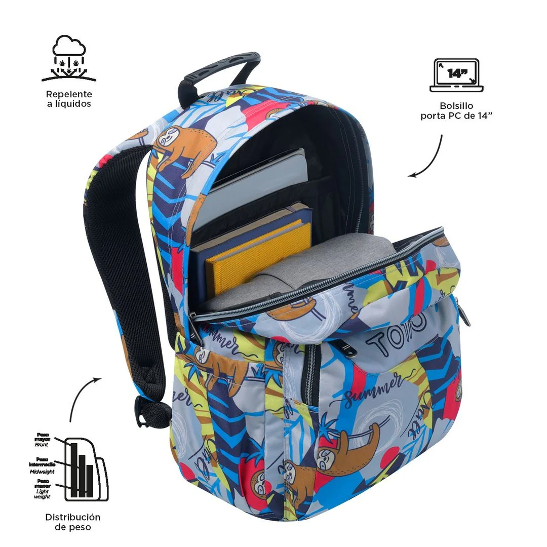 Mochila Acuareles 6YB-Estampado LAZEL de TOTTO - Image 3