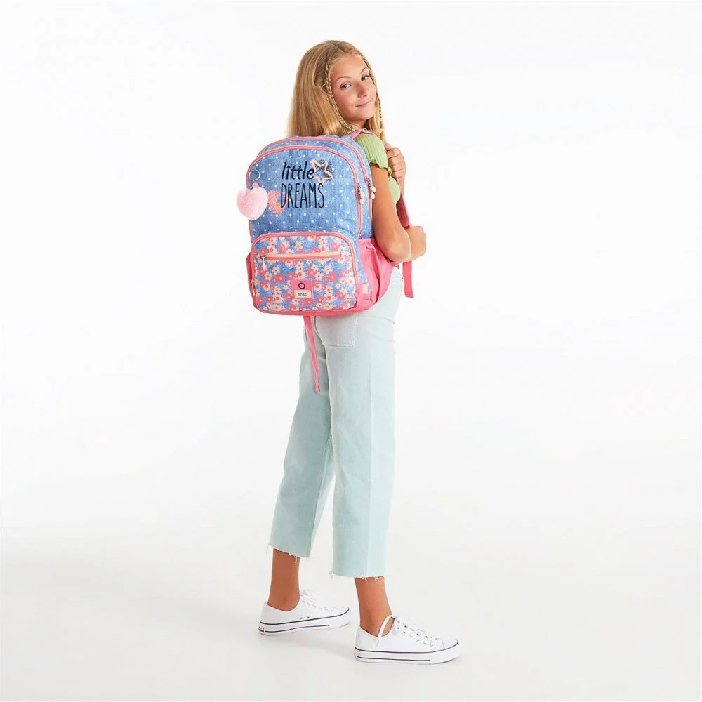 Mochila Enso Little Dreams doble compartimento adaptable Rosa - Image 12