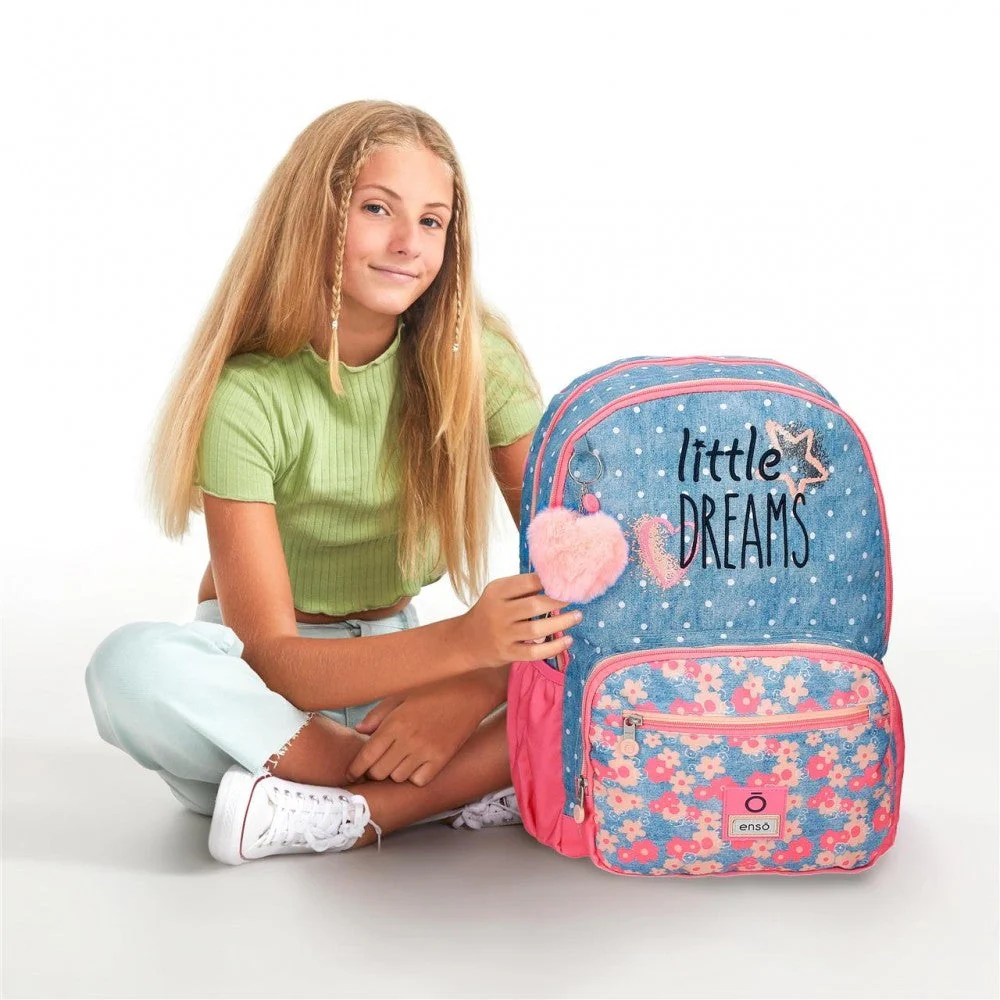 Mochila Enso Little Dreams doble compartimento adaptable Rosa - Image 13