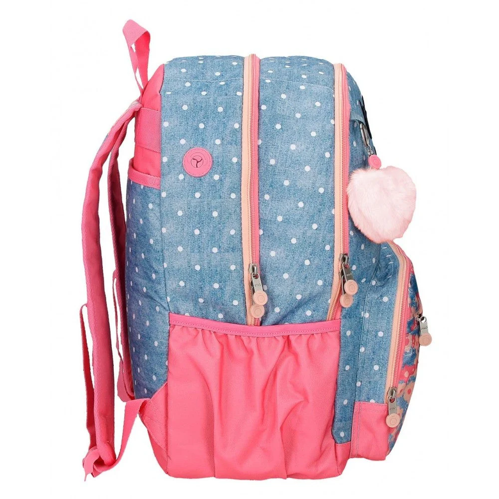 Mochila Enso Little Dreams doble compartimento adaptable Rosa - Image 4