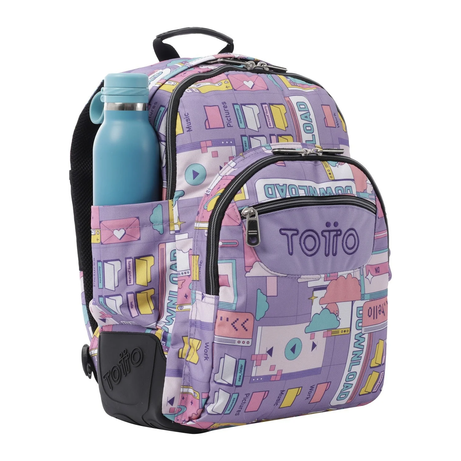 Mochila escolar - Crayoles- 2QI - Morado Ciber de TOTTO - Image 4