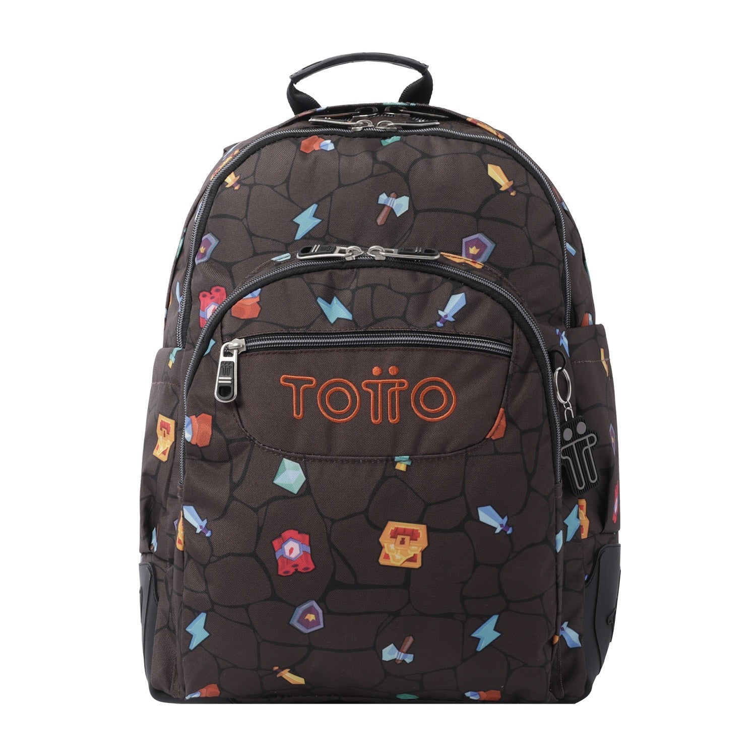 Mochila escolar - Crayoles- 3Y7 - Estampado Videojuego de TOTTO - Image 2