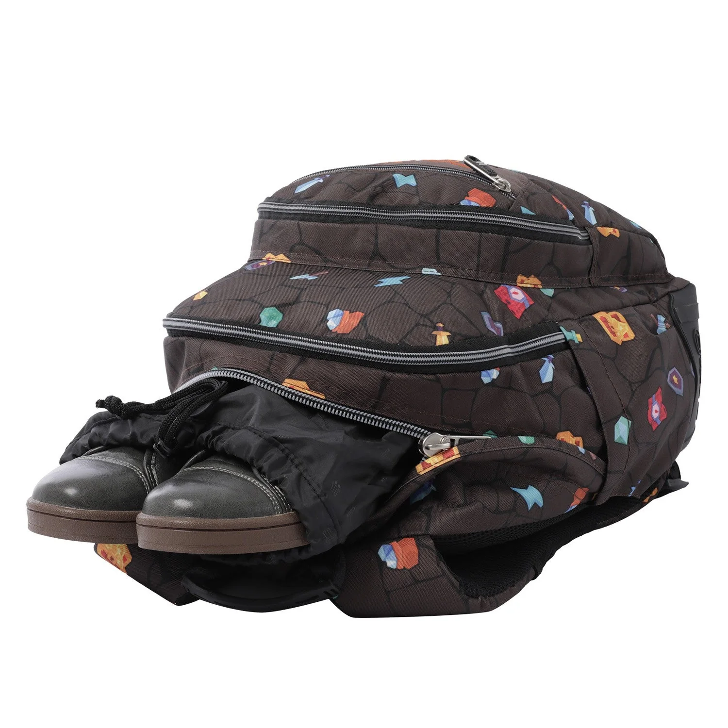 Mochila escolar - Crayoles- 3Y7 - Estampado Videojuego de TOTTO - Image 6