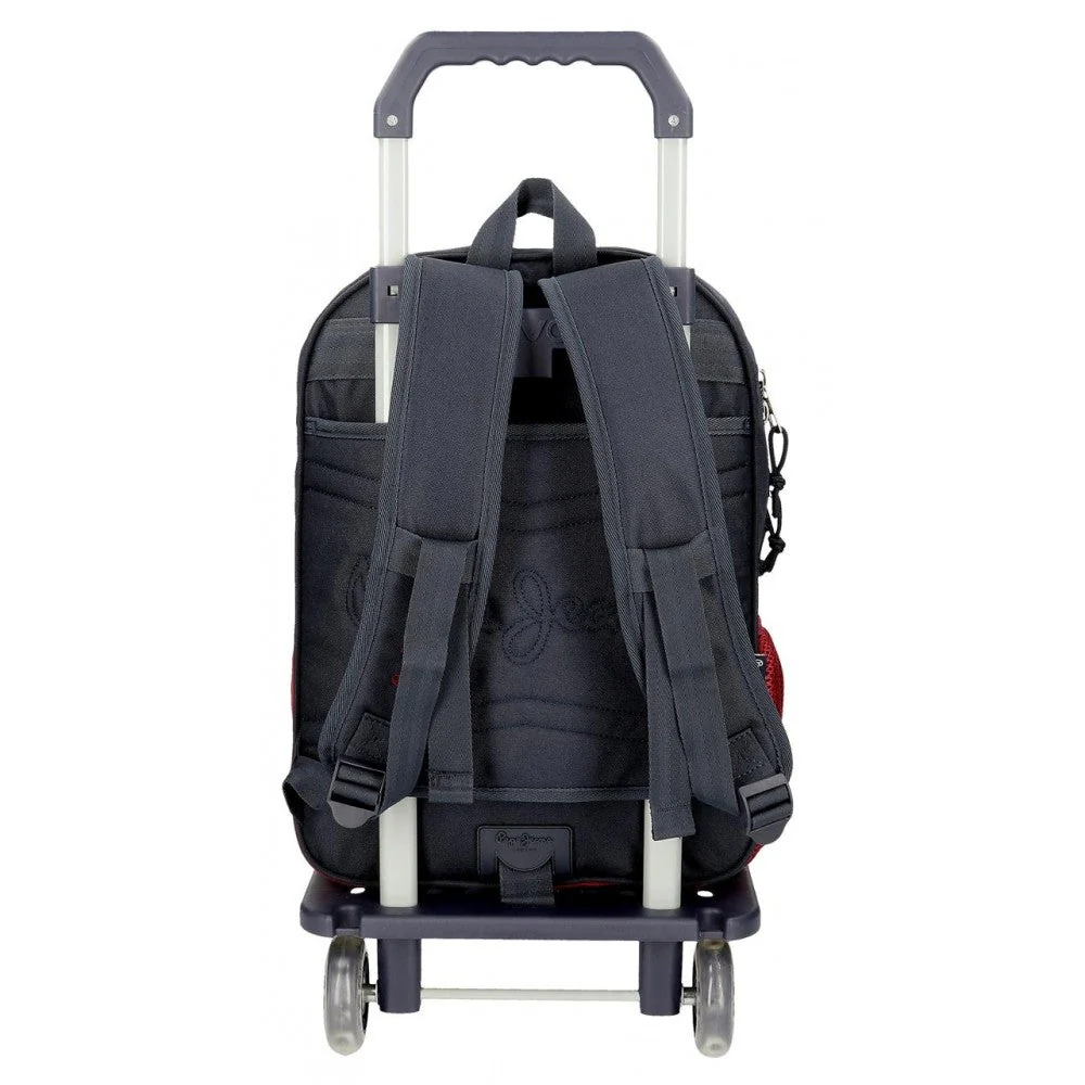 Mochila escolar dos compartimentos Pepe Jeans Clark 40cm con carro - Image 6