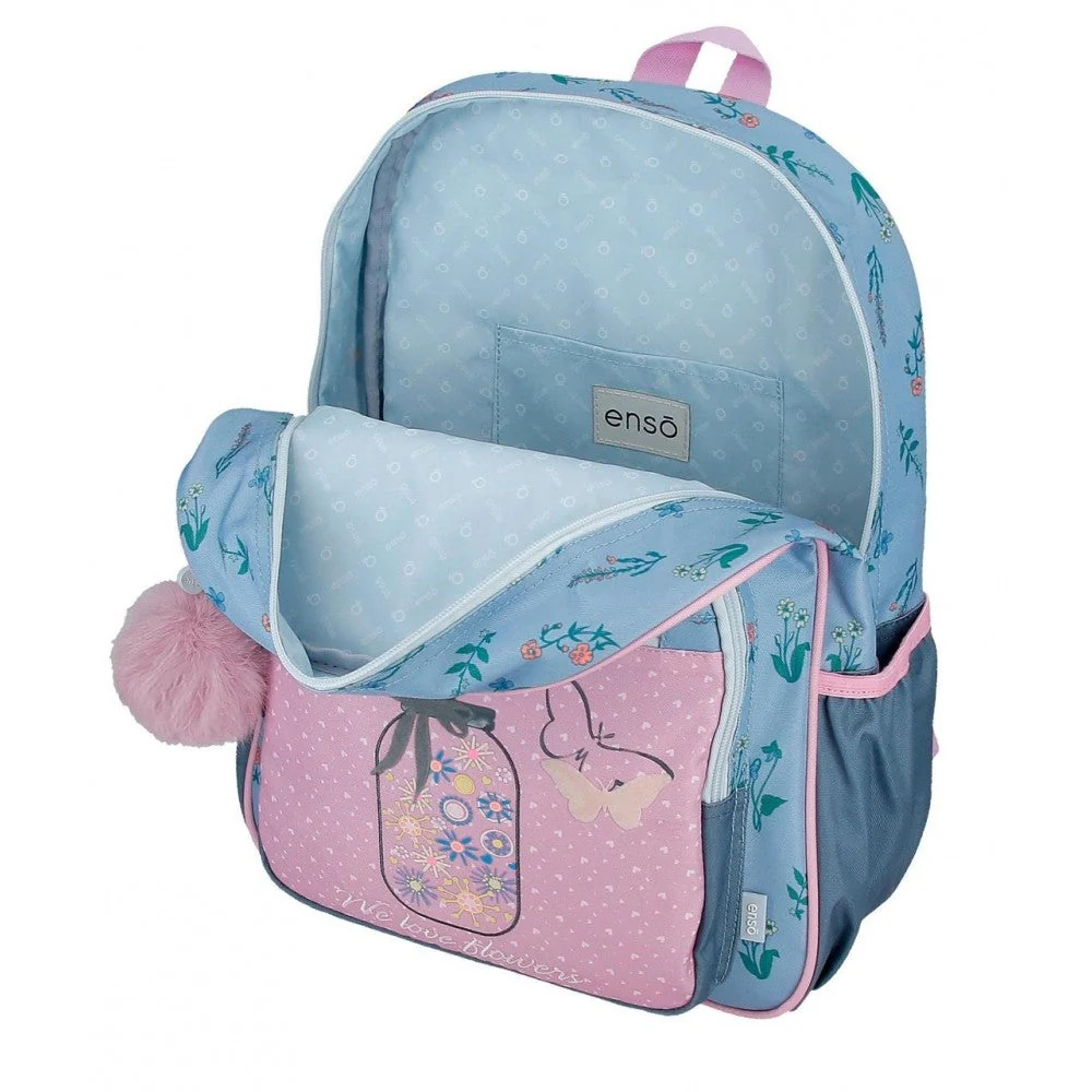 Mochila Escolar Enso We Love Flowers con carro - Image 9
