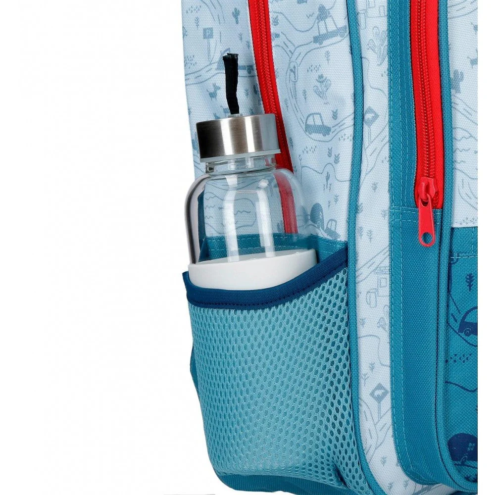 Mochila escolar Mickey Road Trip 38cm con carro - Image 2