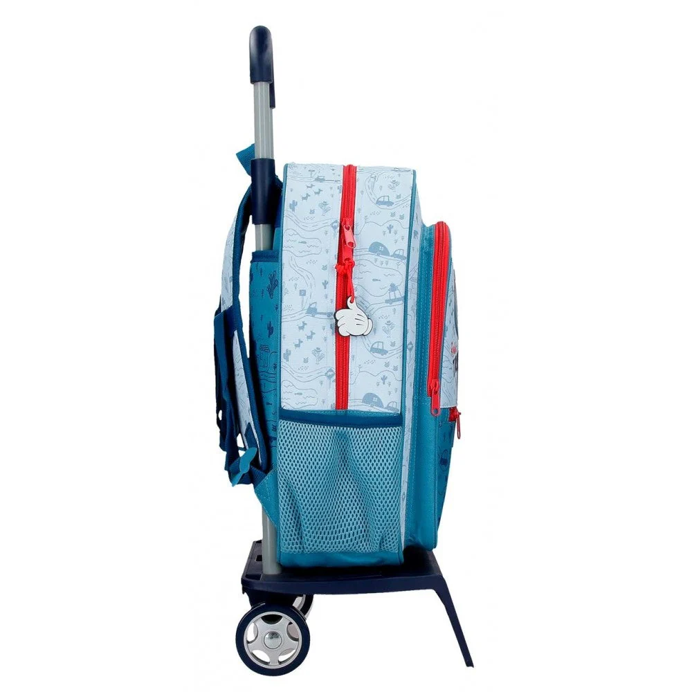 Mochila escolar Mickey Road Trip 38cm con carro - Image 5