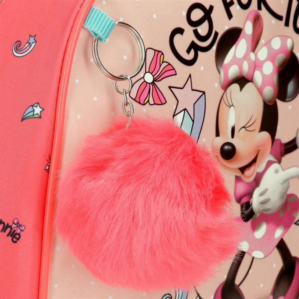Mochila Escolar Minnie Lovin Life 38cm con Carro - Image 3