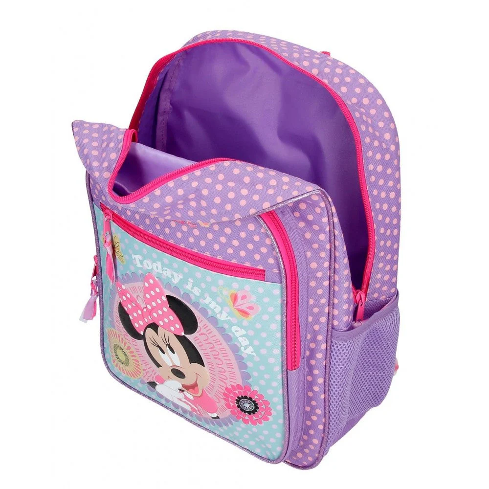 Mochila escolar Minnie Today is my day con carro 40 cm - Image 5
