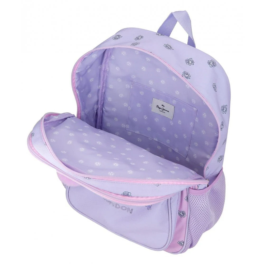 Mochila escolar Pepe Jeans Becca dos compartimentos 40 cm adaptable a carro - Image 8