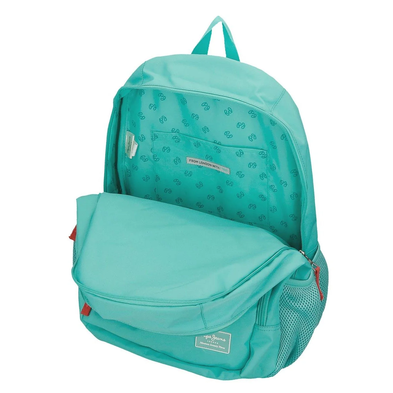 MOCHILA ESCOLAR PEPE JEANS DARIENNE CON CARRO Turquesa 2 - Image 2