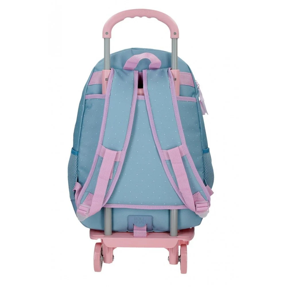 Mochila Escolar Roll Road Peace Dos Compartimentos con carro - Image 6