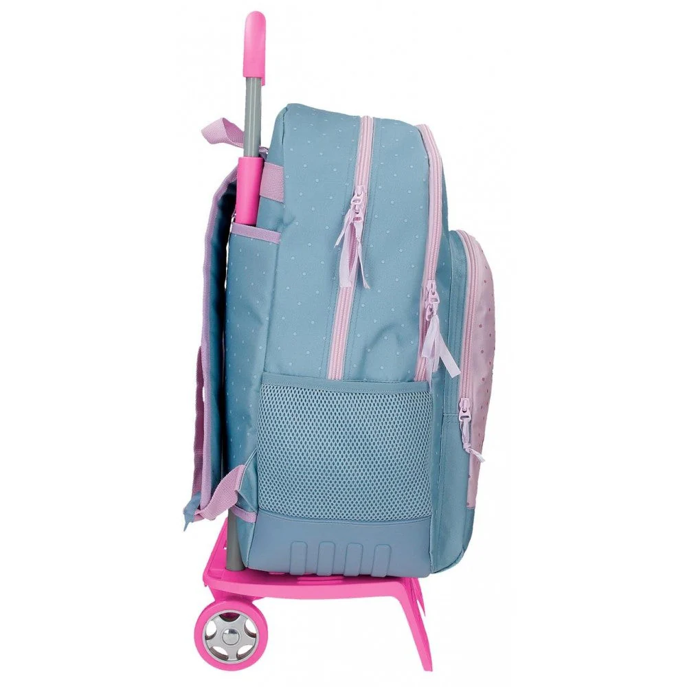 Mochila Escolar Roll Road Peace Dos Compartimentos con carro - Image 7