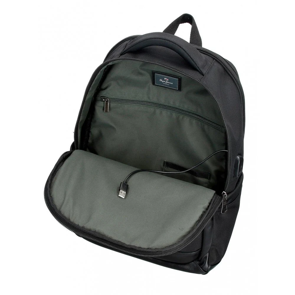 Mochila para portátil 15,6 ich. Pepe Jeans Sander tres Compartimentos - Image 8
