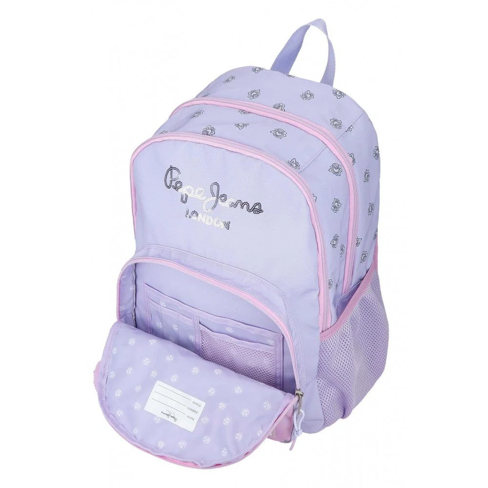 Mochila Pepe Jeans Becca dos compartimentos 44 cm adaptable a carro - Image 4