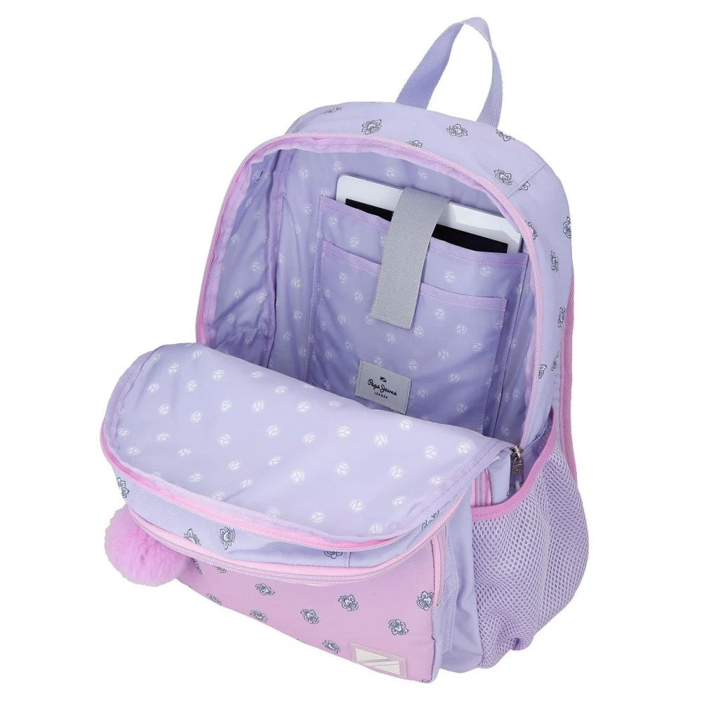 Mochila Pepe Jeans Becca dos compartimentos 44 cm adaptable a carro - Image 5