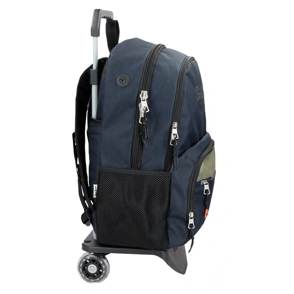Mochila Pepe Jeans Cromwell dos compartimentos 45 cm con carro - Image 3