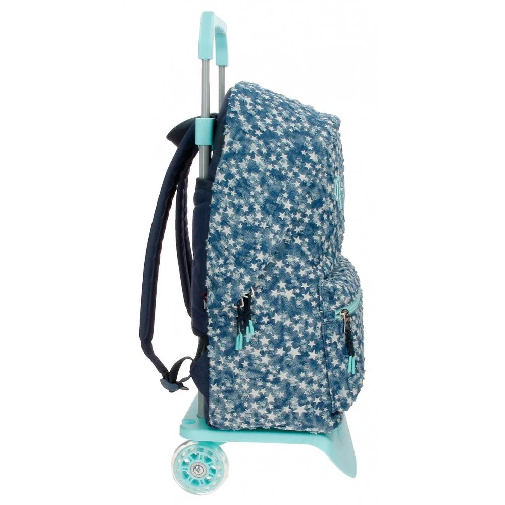 Mochila Pepe Jeans Demin Star  44cm con carro - Image 3