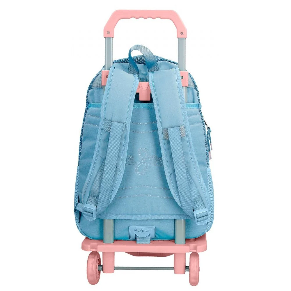 Mochila Pepe Jeans Lena Doble Cremallera con carro - Image 9