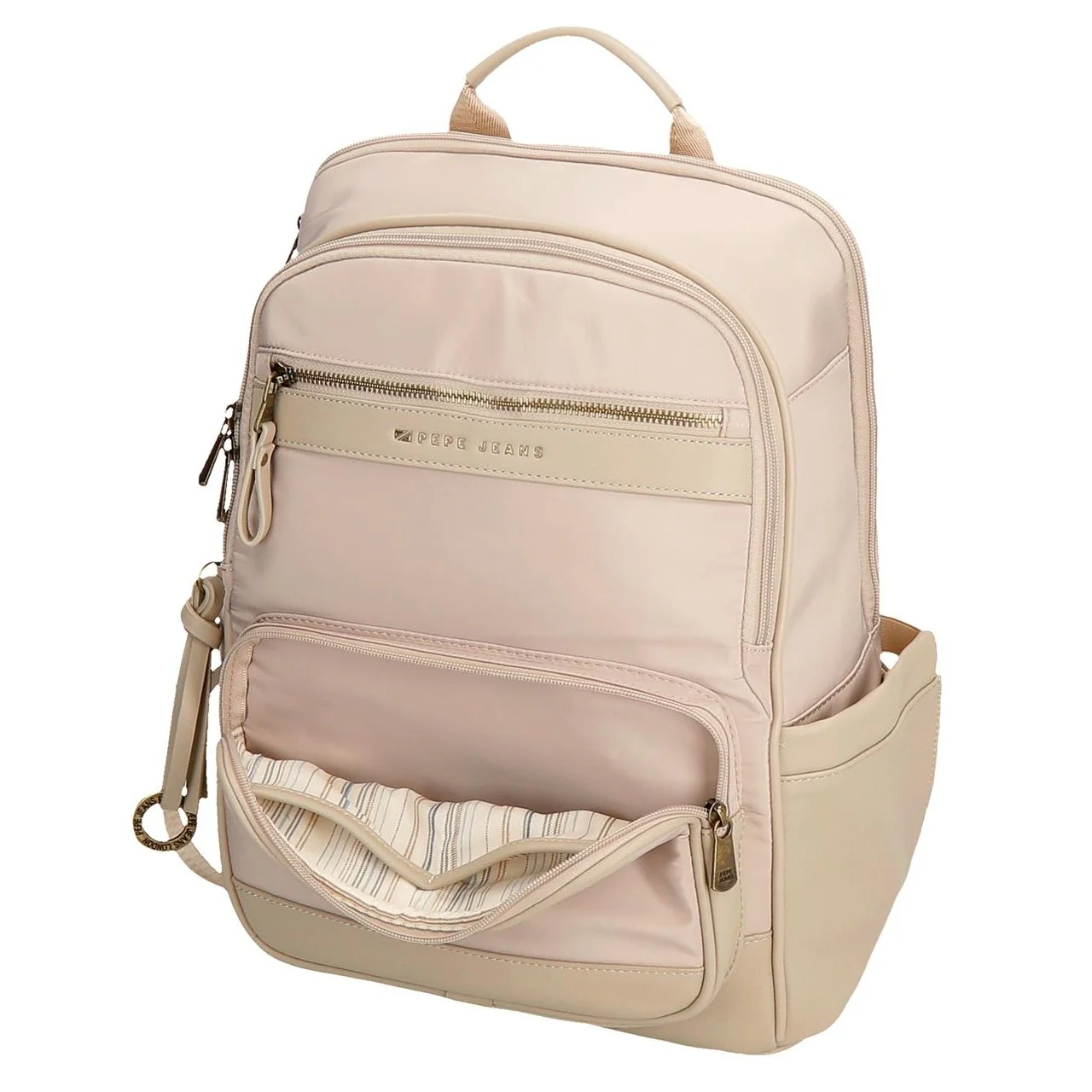 Mochila porta ordenador 15" Pepe Jeans Morgan beige - Image 4
