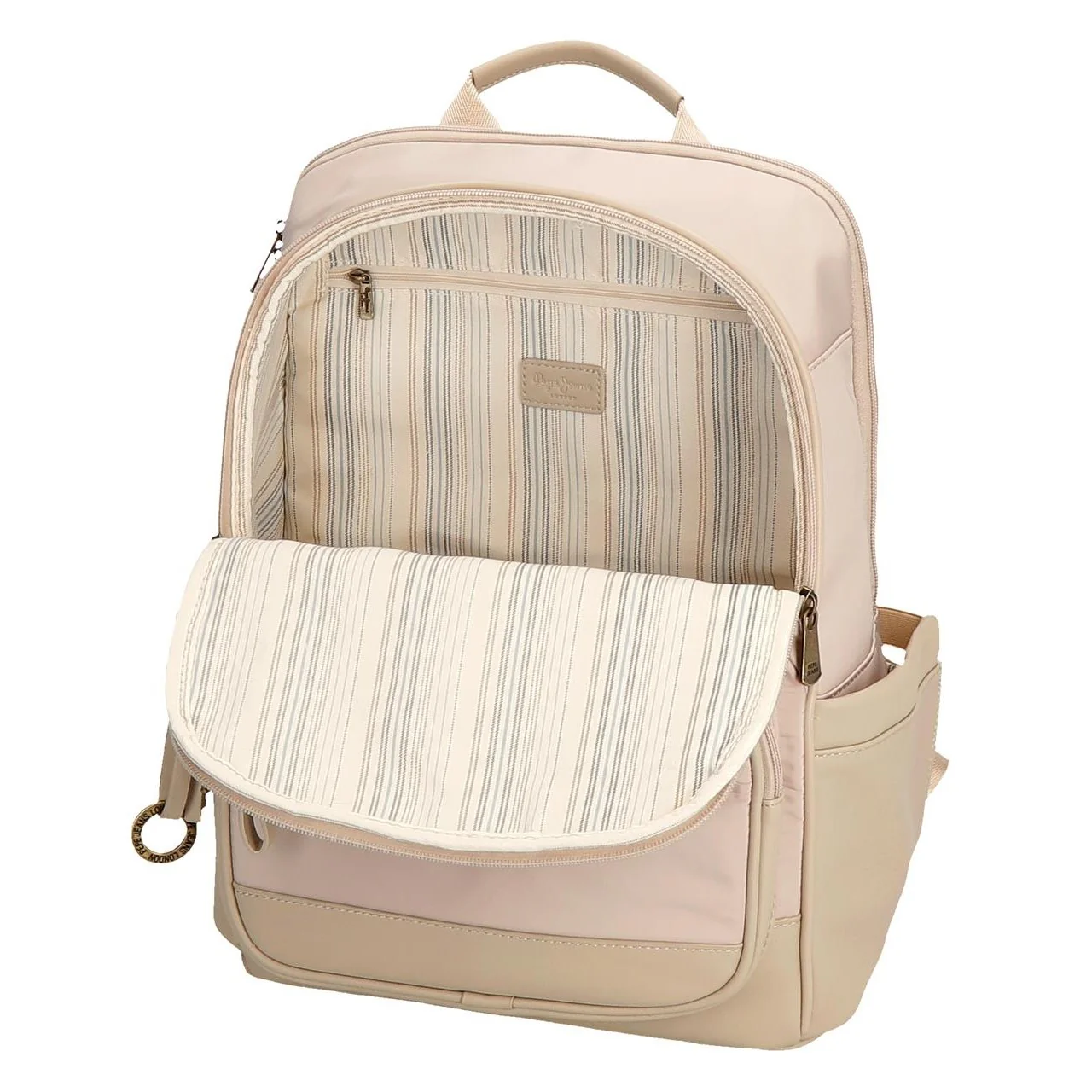 Mochila porta ordenador 15" Pepe Jeans Morgan beige - Image 5