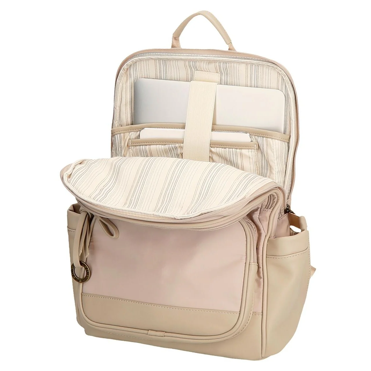 Mochila porta ordenador 15" Pepe Jeans Morgan beige - Image 6