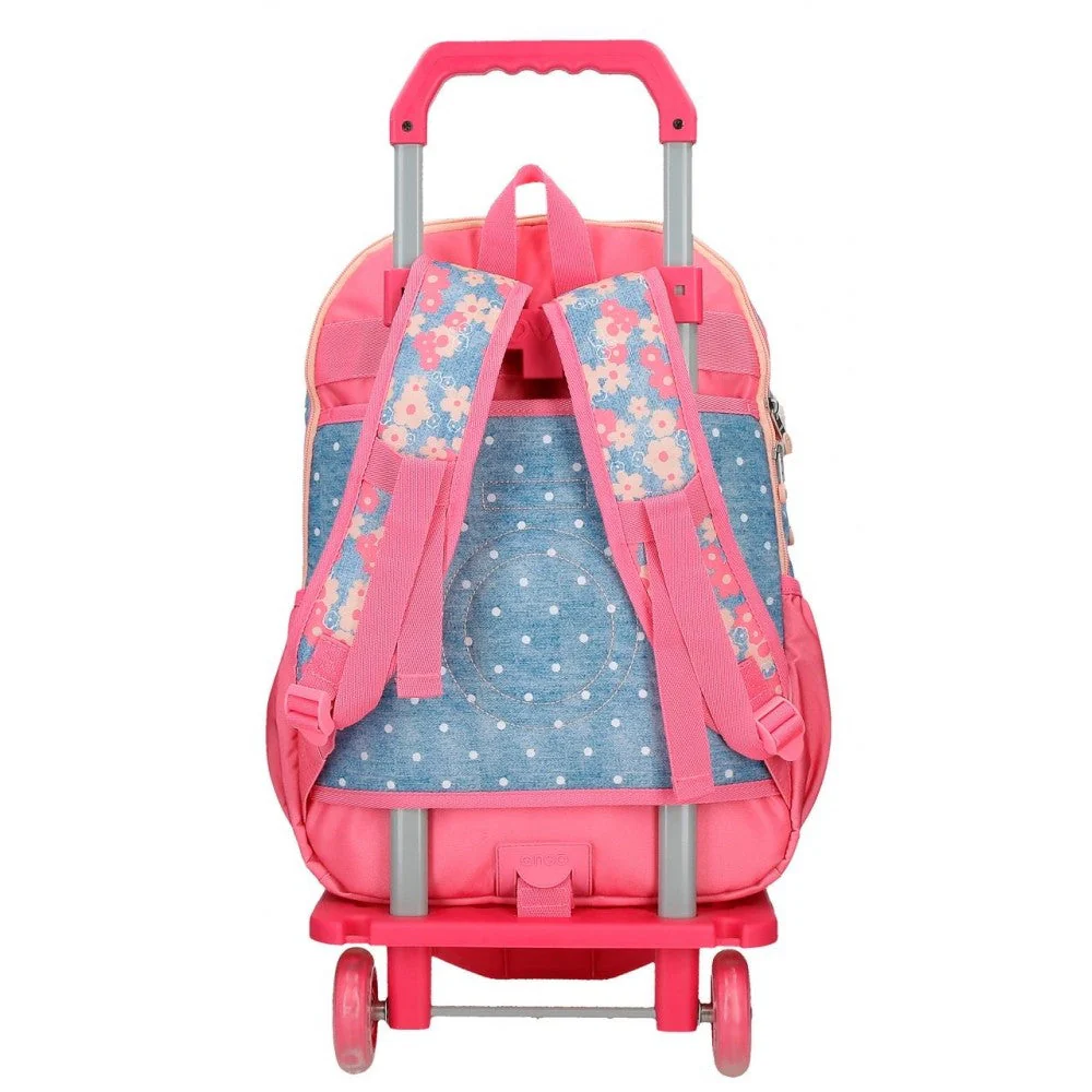 Mochila porta ordenador Enso Little Dreams dos compartimentos con carro - Image 4