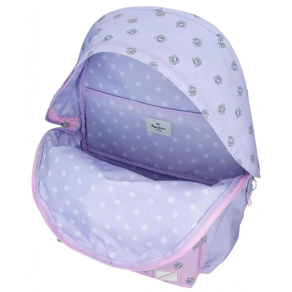 Mochila porta ordenador Pepe Jeans Becca dos compartimentos 44 cm con carro - Image 10