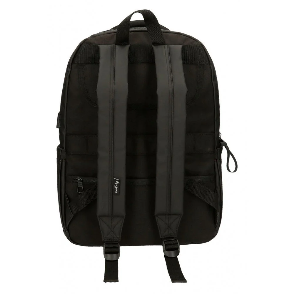 Mochila porta ordenador Pepe Jeans Hoxton tres compartimentos negro - Image 7