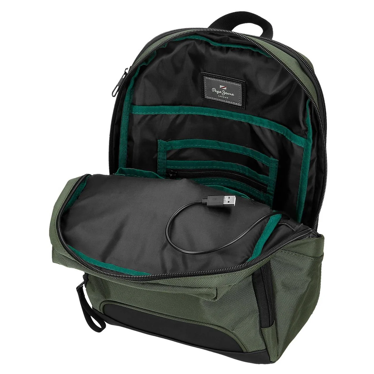 Mochila portaordenador 13,3" Pepe Jeans Bromley verde - Image 6