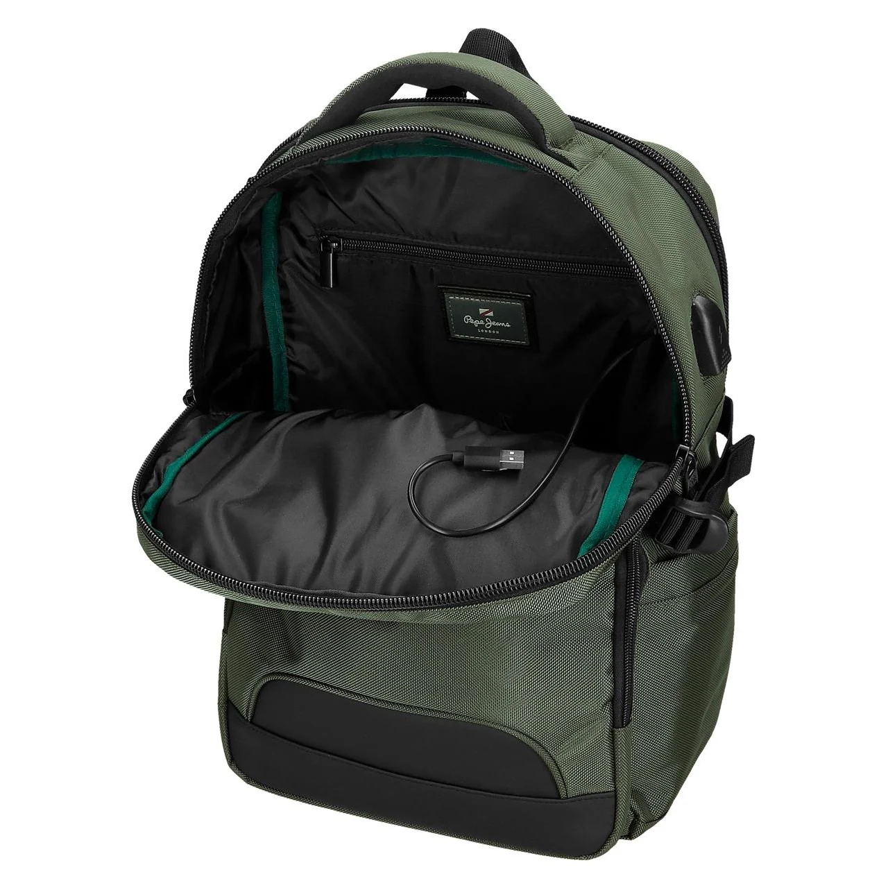 Mochila portaordenador 15,6" Pepe Jeans Bromley adaptable verde - Image 6