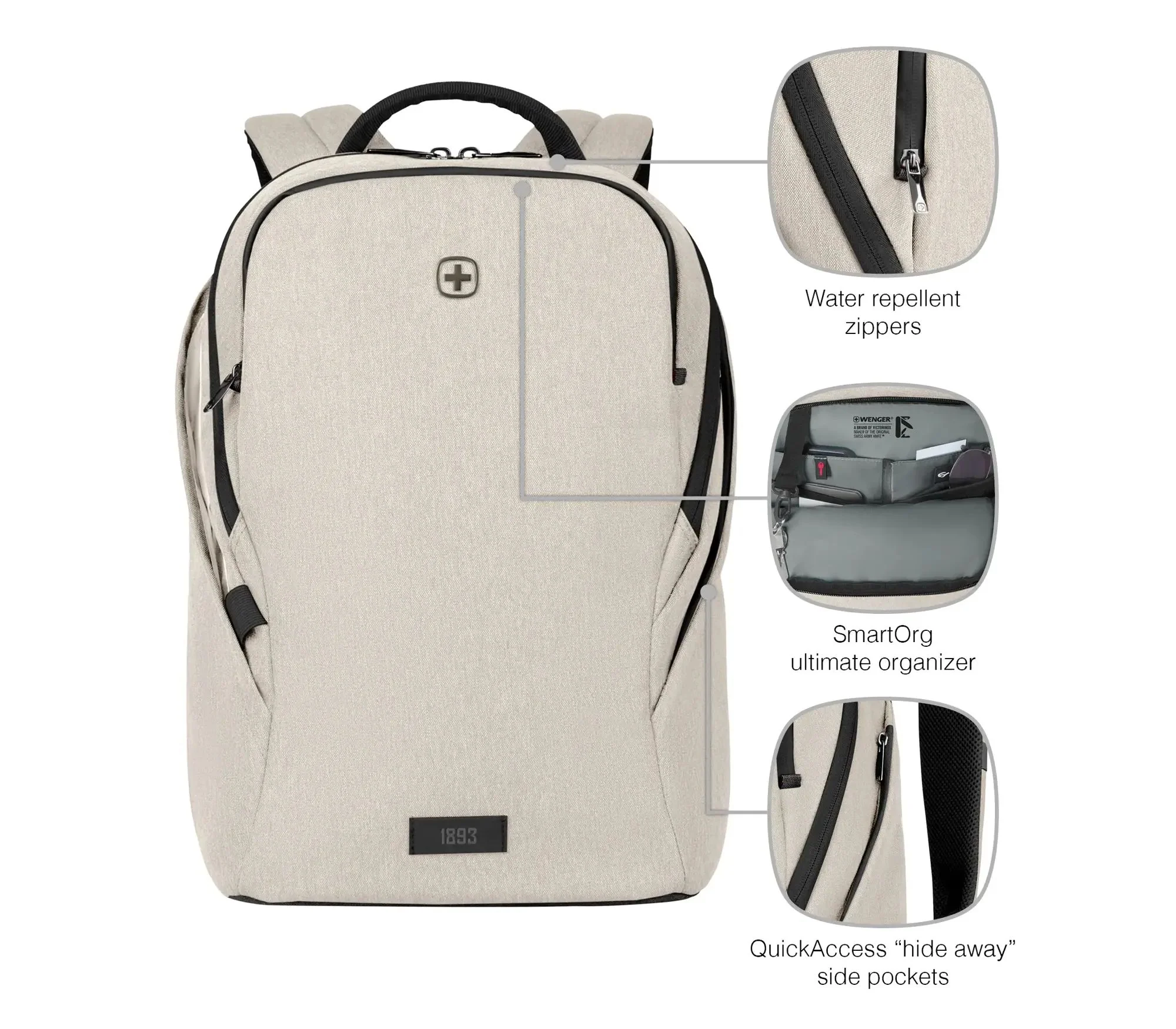WENGER MX LIGHT Mochila para portátil de 16" con bolsillo para Tablet - Sand - Image 7