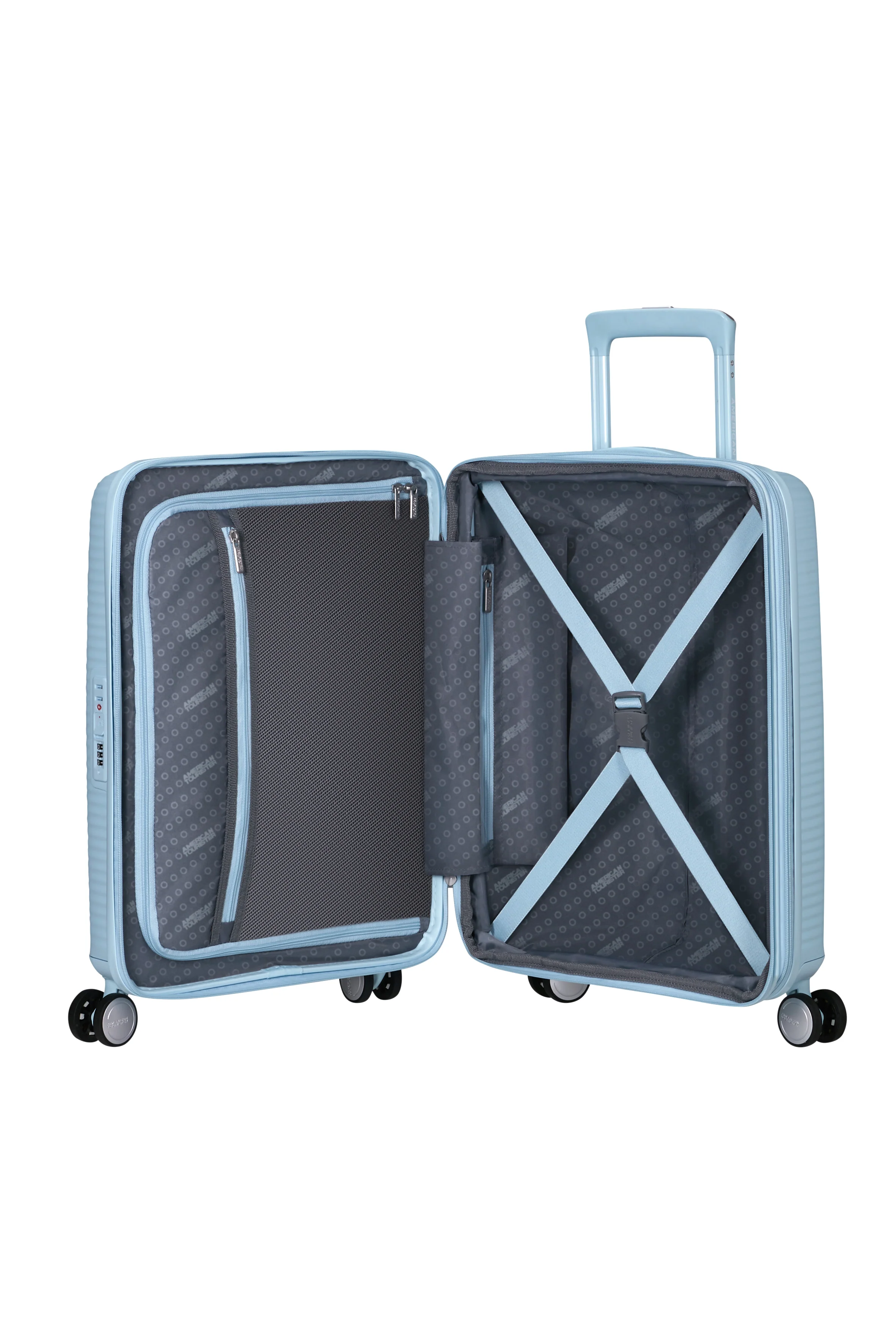 Pack Maleta Cabina SoundBox + Mochila Take2cabin de American Tourister - Azul pastel - Image 5