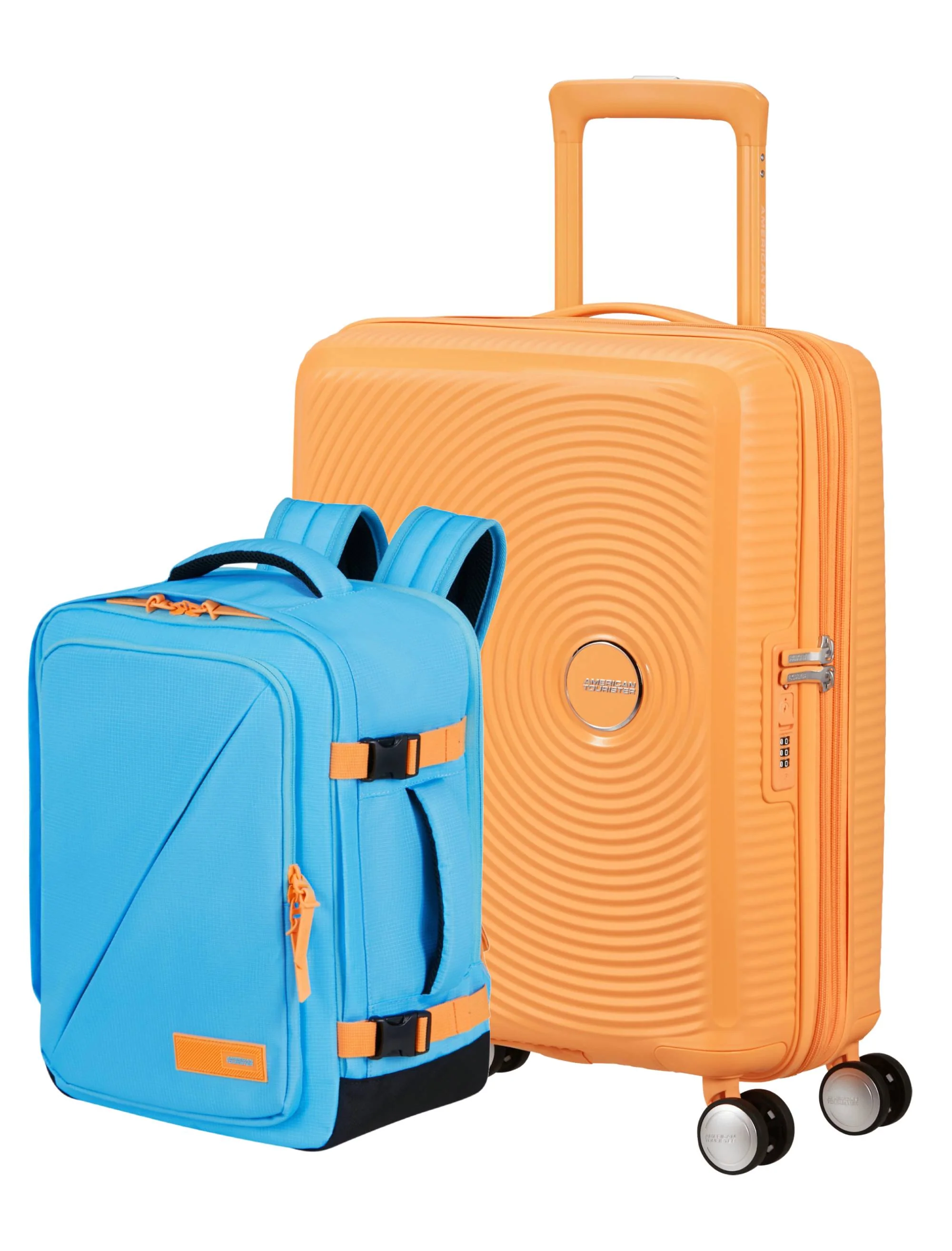 Pack maleta de cabina SOUNDBOX + mochila de viaje TAKE2CABIN de AMERICAN TOURISTER