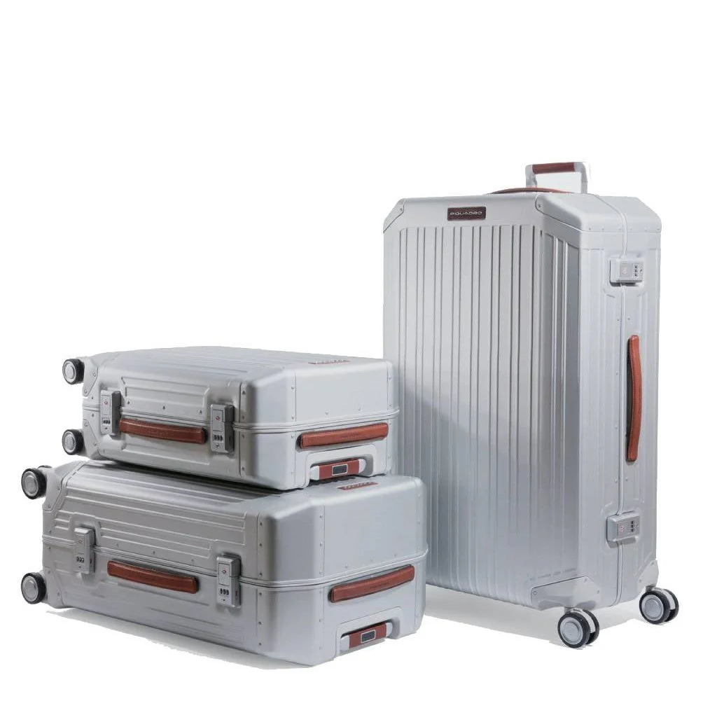 PIQUADRO TROLLEY RIGIDO DE CABINA 55CM PQ-ALU - COLLEZIONE ALUMINIO - Image 9