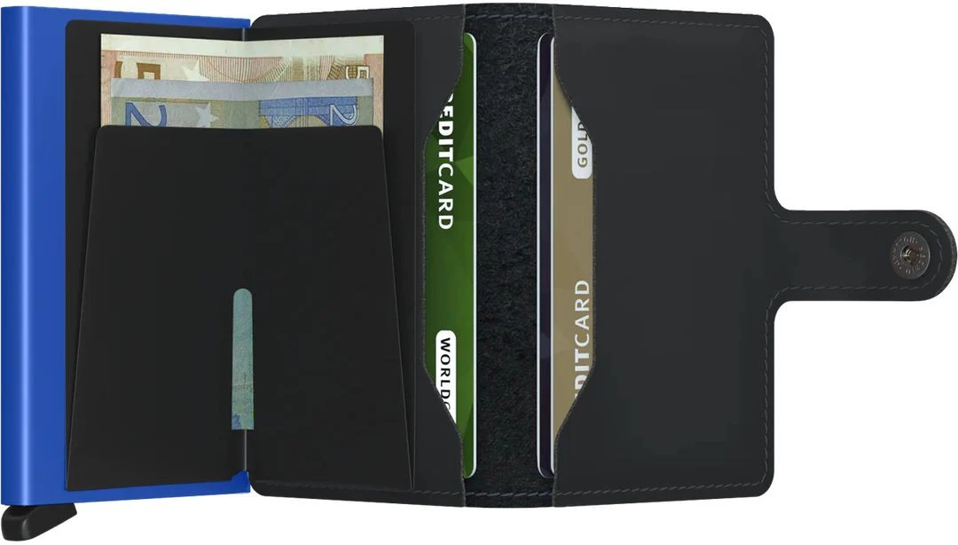 Secrid MiniWallet Matte Black & Blue - Image 3